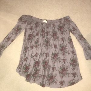 Off-the-shoulder floral top